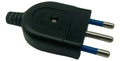 Enchufe Macho Volante 10A 250V Negro Repuesto Cable