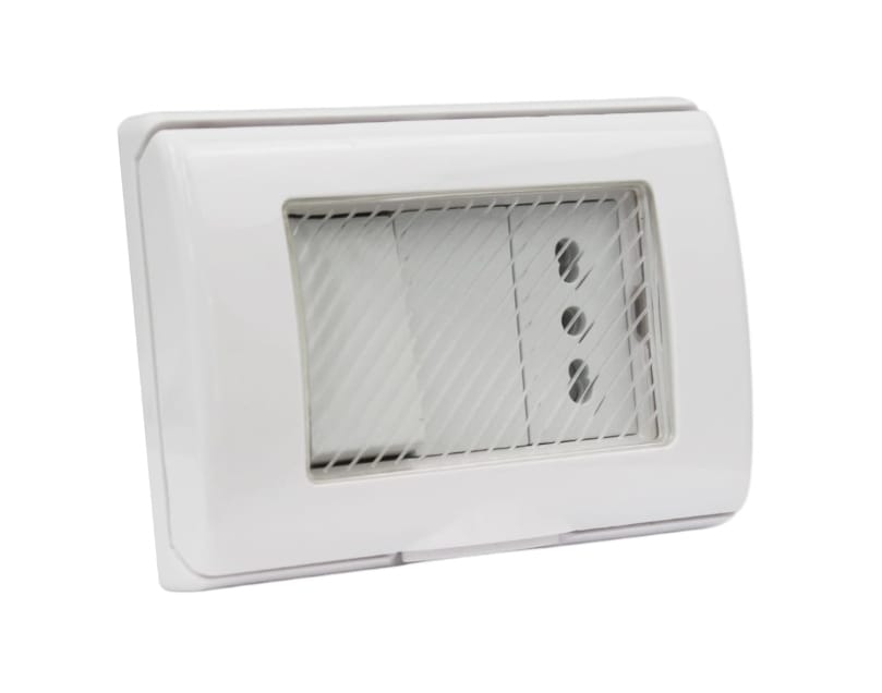 HYDROBOX EMBUTIDO CON ENCHUFE SIMPLE 10/16A Y INTERRUPTOR 9/12