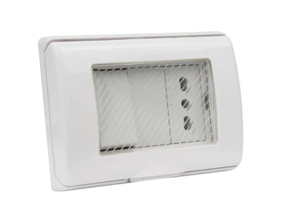 HYDROBOX EMBUTIDO CON ENCHUFE SIMPLE 10/16A Y INTERRUPTOR 9/12