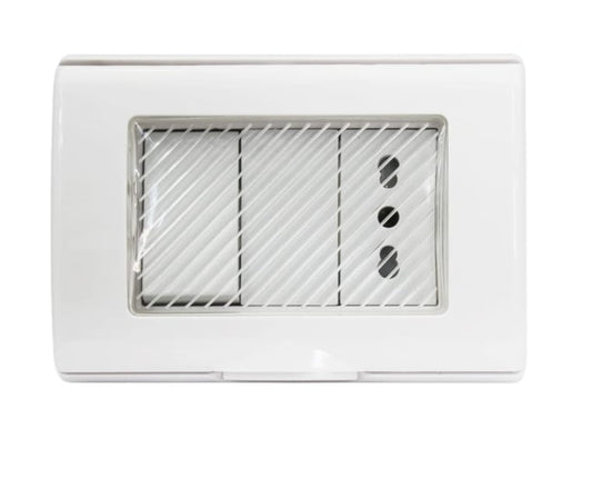 HYDROBOX EMBUTIDO CON ENCHUFE SIMPLE 10/16A Y INTERRUPTOR 9/12