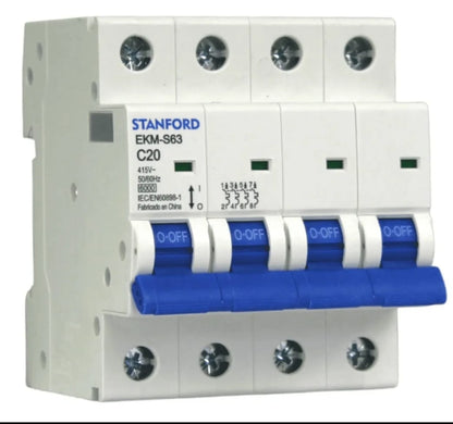 INTERRUPTOR AUTOMATICO 6KA, C, 4X20A