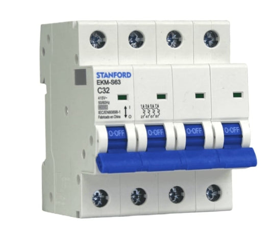 INTERRUPTOR AUTOMATICO 6KA, C, 4X32A