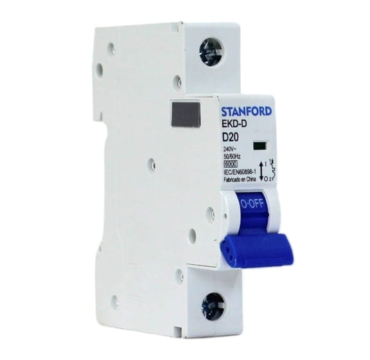INTERRUPTOR AUTOMATICO 6KA, D, 1X20A