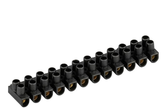 REGLETA DE CONEXION DE 10MM NEGRA