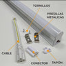 Equipo LED Integrado T5 9W 60cm Luz Fría 6500K Lineal