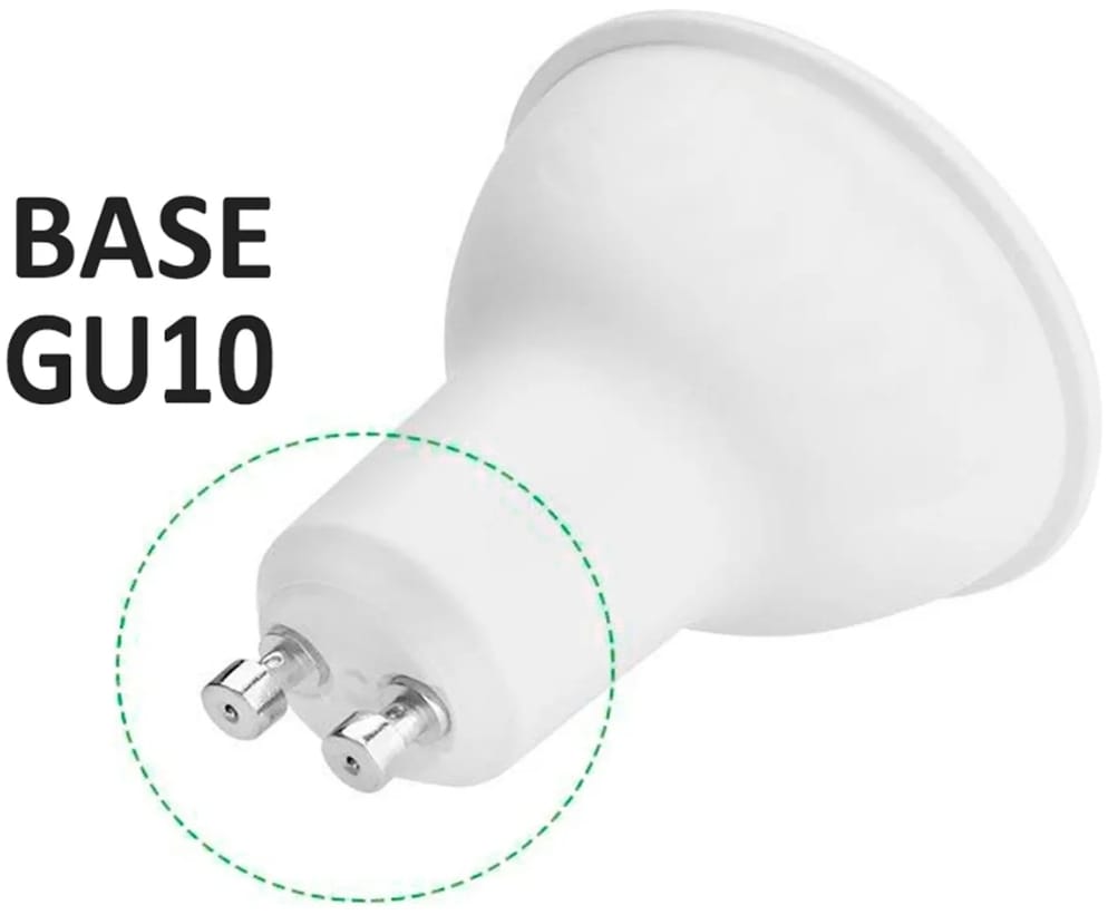 Ampolleta LED Dicroica GU10 5W Luz Cálida 3000K Foco Spot
