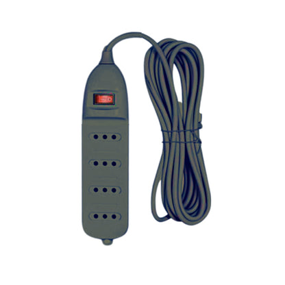 ALARGADOR DE 4 TOMAS C/INTERRUPTOR 1.5M NEGRO