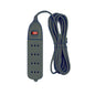 ALARGADOR DE 4 TOMAS C/INTERRUPTOR 3M NEGRO