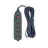 Zapatilla Eléctrica 4 Tomas Interruptor 3m Negro Alargador