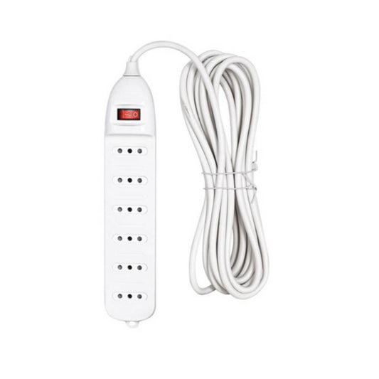 ALARGADOR DE 6 TOMAS C/INTERRUPTOR 5M