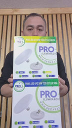 Ampolleta LED Foco Panel UFO Alta Potencia 50W Fría 22cm T220 E27